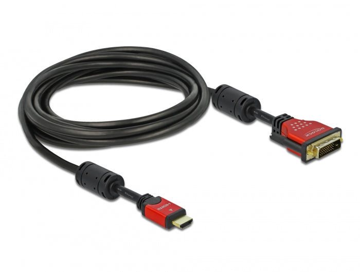 Delock HDMI zu DVI 24+1 Kabel bidirektional 5 m
