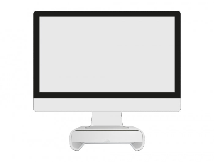 Delock Monitorständer mit Schublade weiß