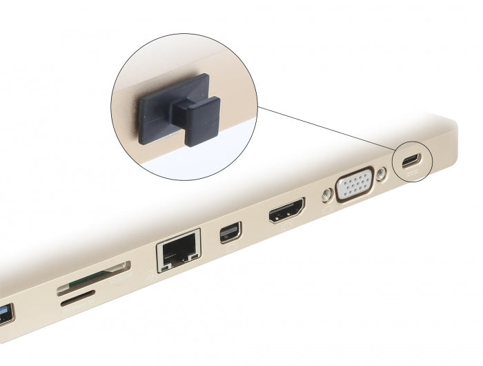 Delock Staubschutz für USB Type-C™ Buchse mit großem Griff 10 Stück schwarz