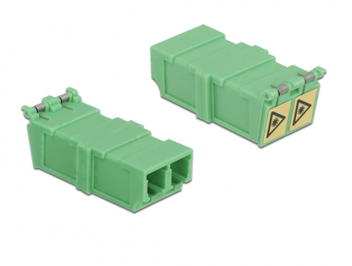 Delock LWL Kupplung mit Laserschutzklappe LC Duplex Buchse zu LC Duplex Buchse 4 Stück