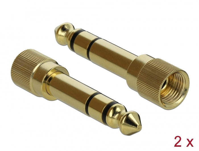 Delock Spiralkabel 3,5 mm 3 Pin Klinkenstecker zu Klinkenstecker mit Schraubadapter 5 m