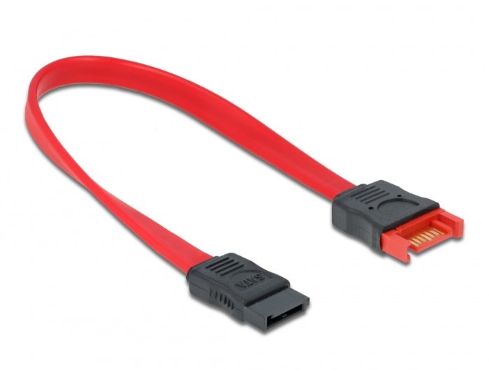 Delock SATA 6 Gb/s Verlängerungskabel 20 cm rot