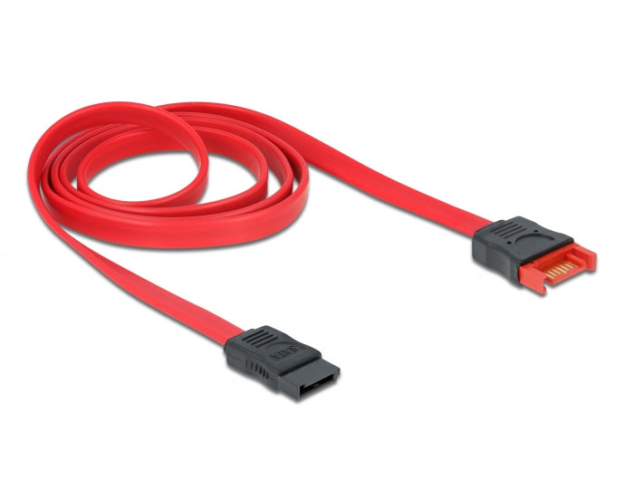 Delock SATA 6 Gb/s Verlängerungskabel 100 cm rot