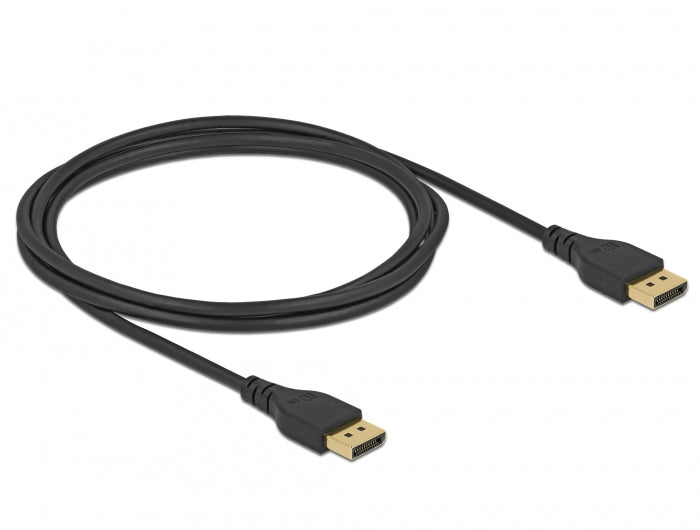 Delock DisplayPort Kabel 8K 60 Hz 2 m DP 8K zertifiziert ohne Einrastfunktion