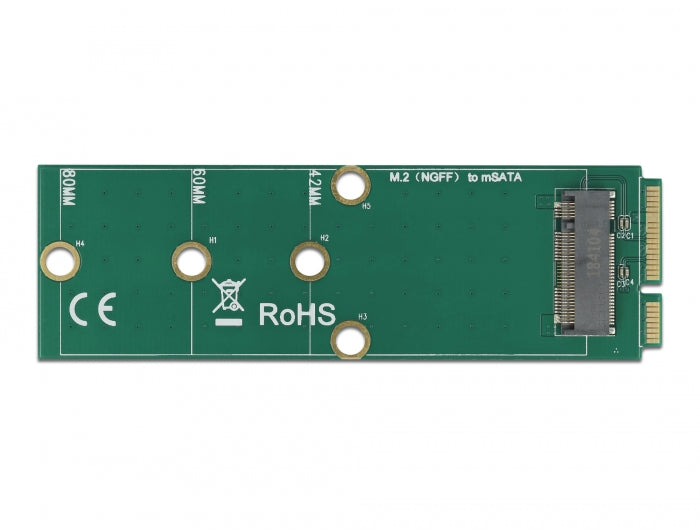 Delock Adapter mSATA zu M.2 Key B Slot