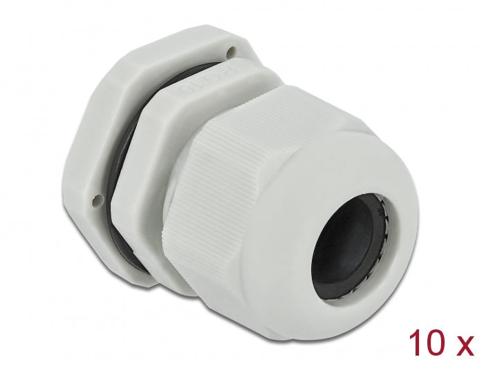 Delock Kabelverschraubung PG16 10 Stück grau