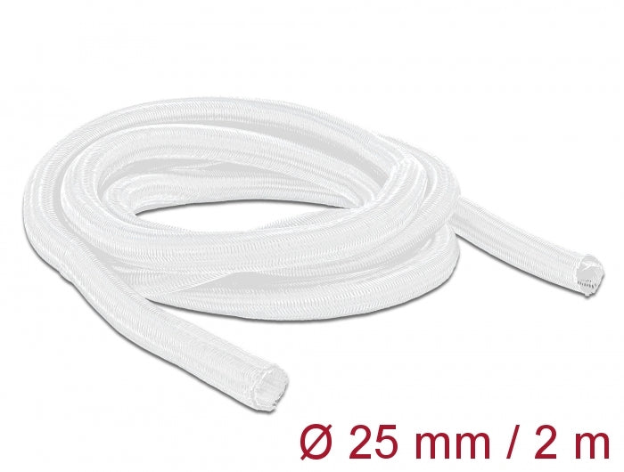 Delock Geflechtschlauch selbstschließend 2 m x 25 mm weiß