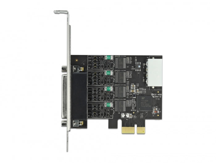 Delock PCI Express x1 Karte zu 4 x Seriell RS-232 mit Spannungsversorgung 5 V / 12 V