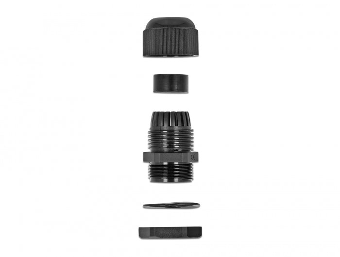 Delock Kabelverschraubung PG7 10 Stück schwarz