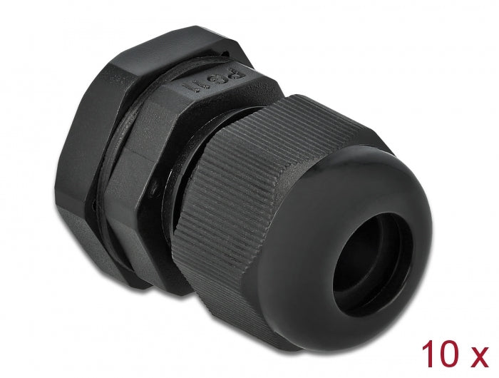 Delock Kabelverschraubung PG11 10 Stück schwarz
