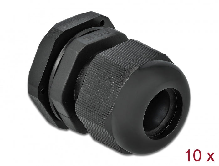 Delock Kabelverschraubung PG16 10 Stück schwarz