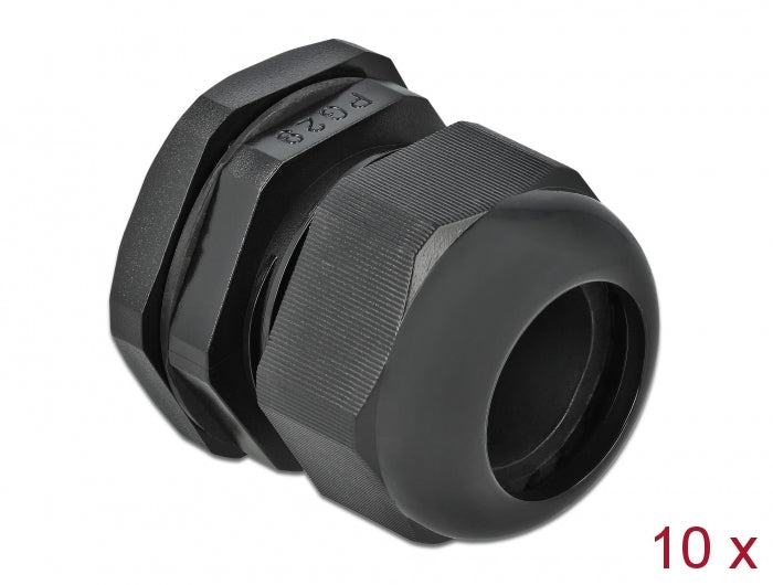 Delock Kabelverschraubung PG29 10 Stück schwarz