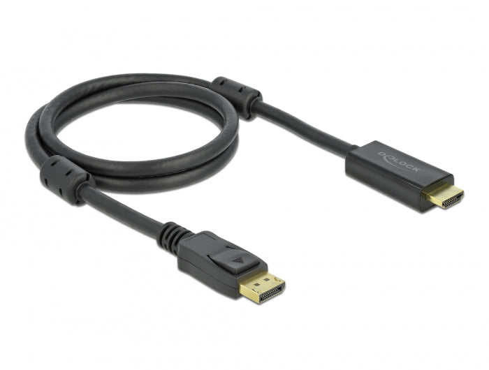 Delock Aktives DisplayPort 1.2 zu HDMI Kabel 4K 60 Hz 1 m
