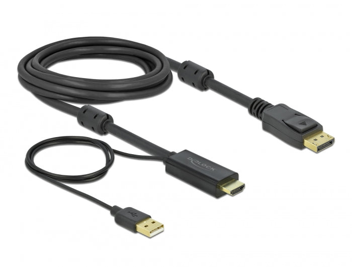 Delock HDMI zu DisplayPort Kabel 4K 30 Hz 3 m