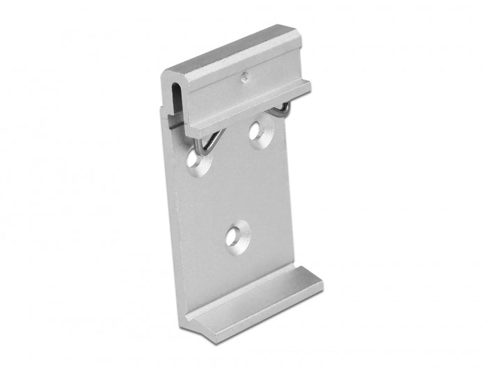 Delock Aluminium Montageclip für Hutschiene (3 Befestigungslöcher)