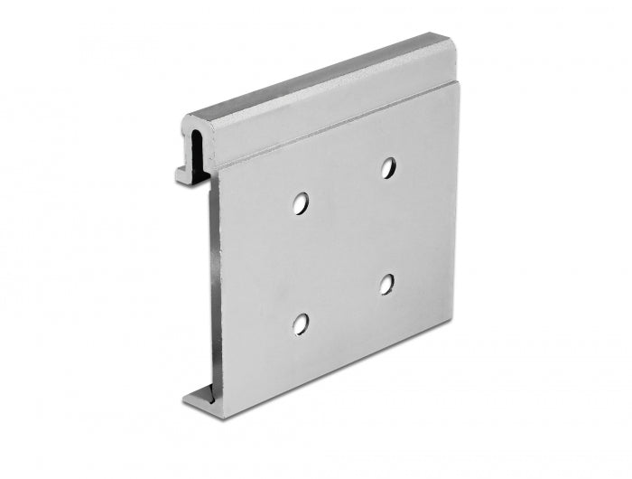 Delock Aluminium Montageclip für Hutschiene (4 Befestigungslöcher)