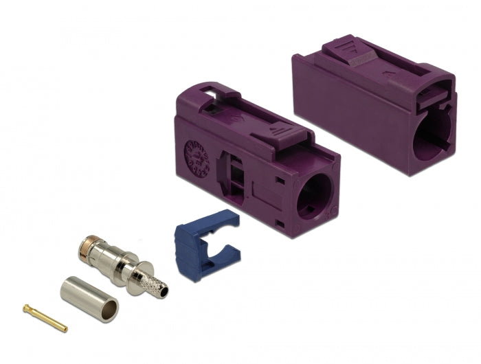 Delock FAKRA D Buchse 25 mm (lang) zum Crimpen