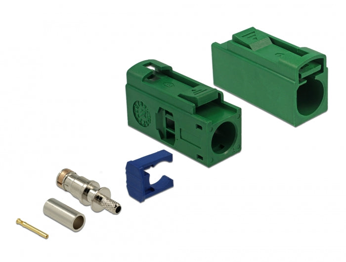 Delock FAKRA E Buchse 25 mm (lang) zum Crimpen