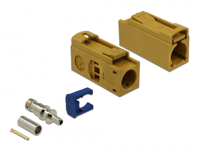 Delock FAKRA K Buchse 25 mm (lang) zum Crimpen