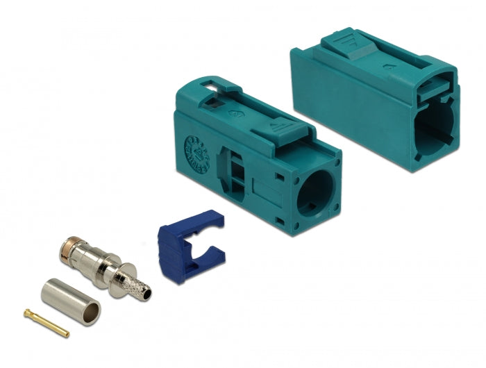 Delock FAKRA Z Buchse 25 mm (lang) zum Crimpen