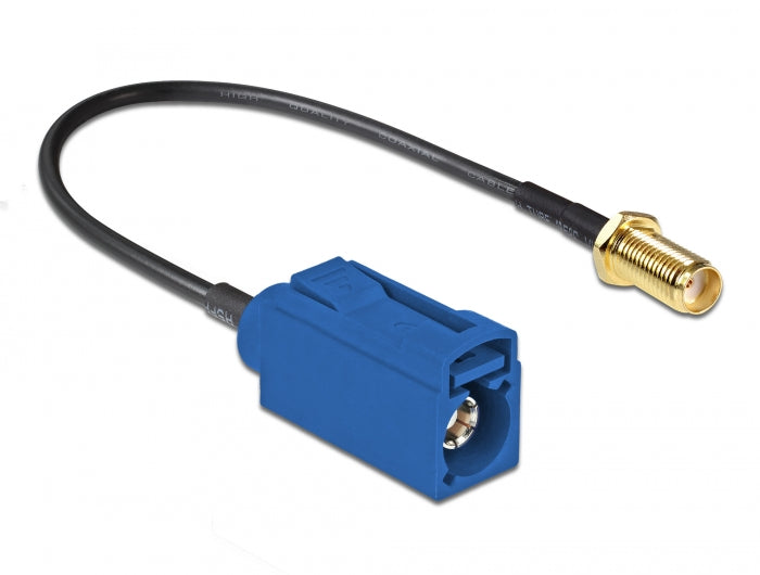Delock Antennenkabel FAKRA C Buchse > SMA Buchse zum Einbau RG-174 20 cm