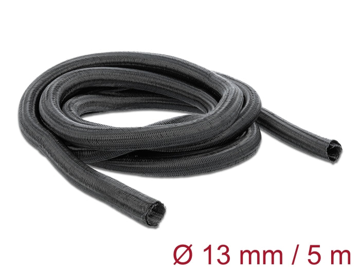 Delock Geflechtschlauch selbstschließend 5 m x 13 mm schwarz
