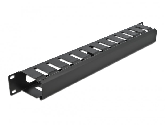 Delock 19″ Kabelmanagement Rangierpanel mit 2 Öffnungen 1 HE schwarz