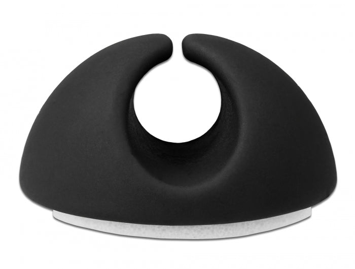 Delock Kabelhalter Set selbstklebend 6 Stück schwarz