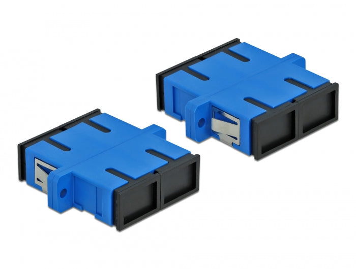 Delock LWL Kupplung SC Duplex Buchse zu SC Duplex Buchse Singlemode 4 Stück blau