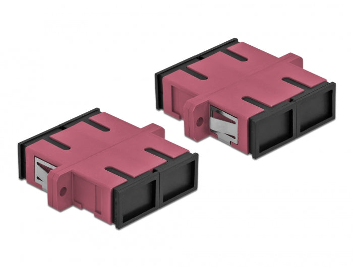 Delock LWL Kupplung SC Duplex Buchse zu SC Duplex Buchse Multimode 4 Stück violett