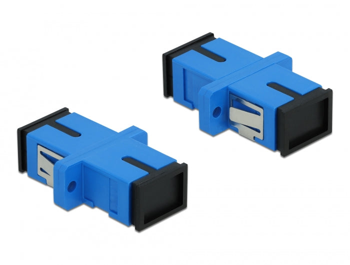Delock LWL Kupplung SC Simplex Buchse zu SC Simplex Buchse Singlemode 4 Stück blau