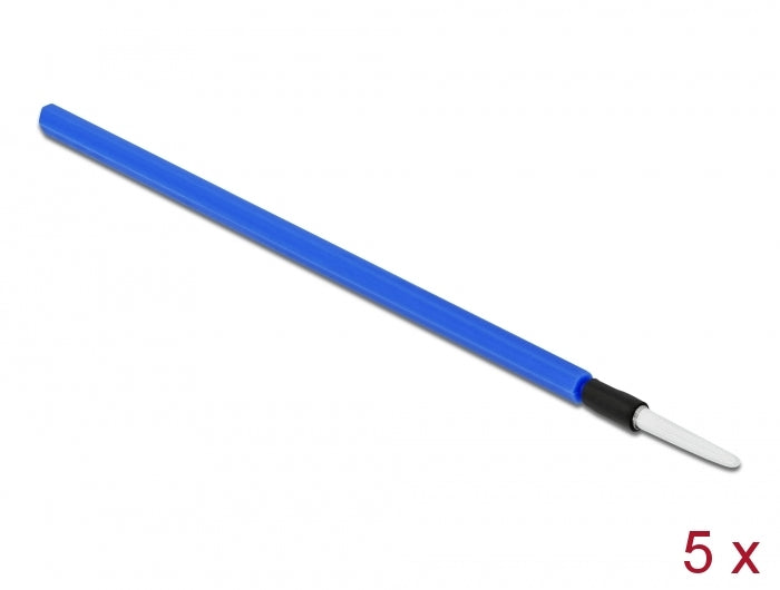 Delock LWL Reinigungsstäbchen für Steckverbinder mit 1,25 mm Hülse 5 Stück