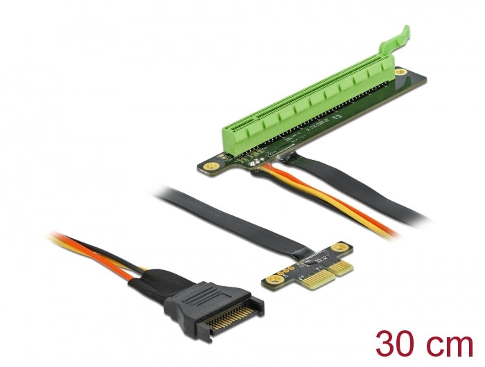 Delock Riser Karte PCI Express x1 zu x16 mit flexiblem Kabel 30 cm