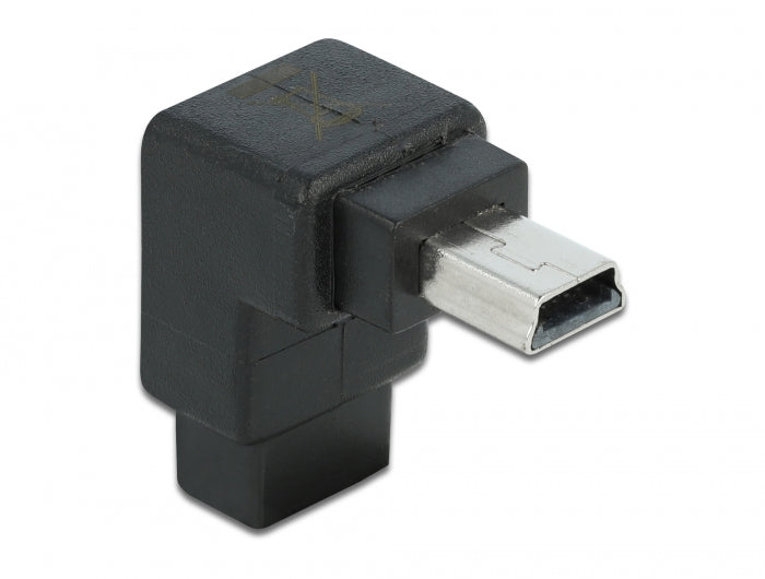 Delock Adapter USB-B mini 5 Pin Stecker zu Buchse 90°gewinkelt