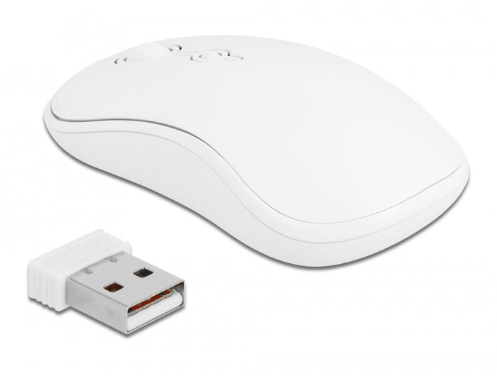 Delock USB Tastatur und Maus Set 2,4 GHz kabellos weiß
