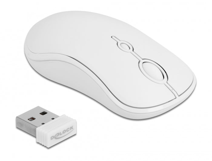 Delock USB Tastatur und Maus Set 2,4 GHz kabellos weiß