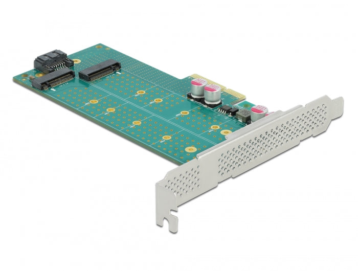 Delock PCI Express x4 Karte zu 1 x M.2 Key B + 1 x NVMe M.2 Key M - Low Profile Formfaktor