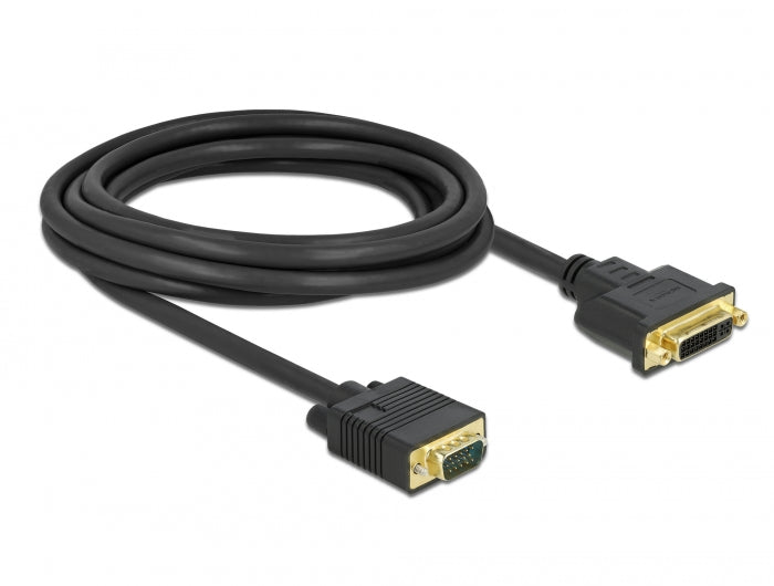 Delock Kabel DVI 24+5 Buchse zu VGA Stecker 3 m