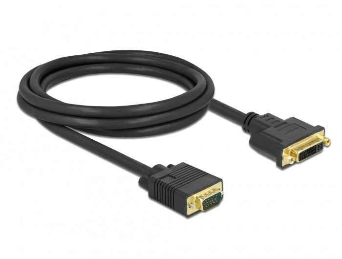 Delock Kabel DVI 24+5 Buchse zu VGA Stecker 2 m
