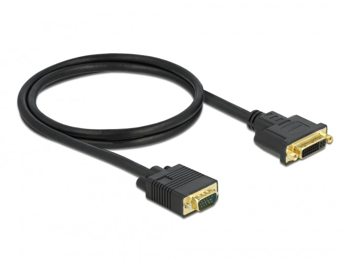 Delock Kabel DVI 24+5 Buchse zu VGA Stecker 1 m