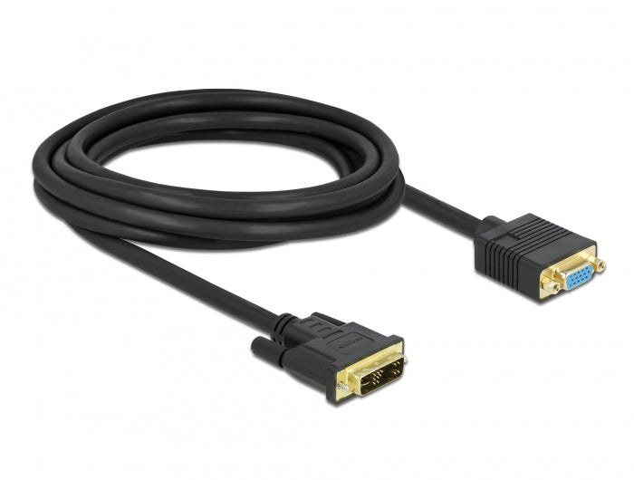 Delock Kabel DVI 12+5 Stecker zu VGA Buchse 3 m