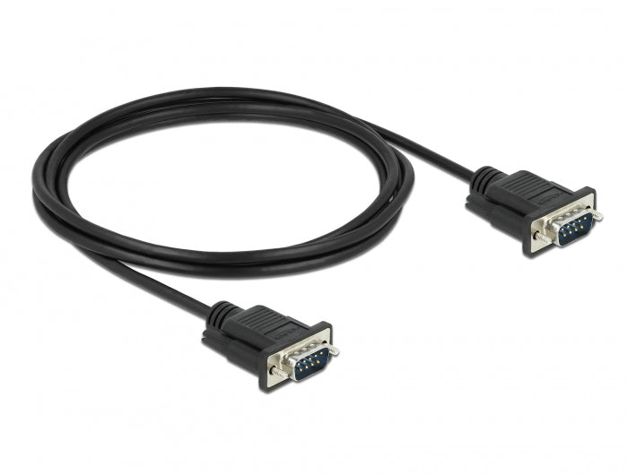 RS-232 Kabel Seriell D-Sub9 2 m St/St mit schmalem Steckergehäuse Delock