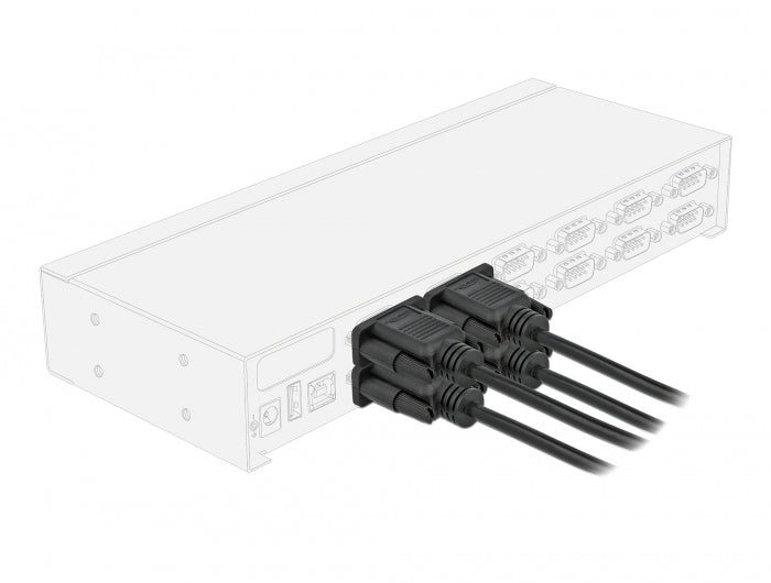 Delock RS-232 Kabel Seriell D-Sub9 Stecker zu Buchse mit schmalem Steckergehäuse 2 m