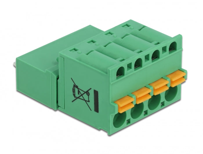 Delock Terminalblock Set für Platine 4 Pin 5,08 mm Rastermaß vertikal