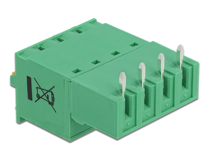 Delock Terminalblock Set für Platine 4 Pin 5,08 mm Rastermaß horizontal