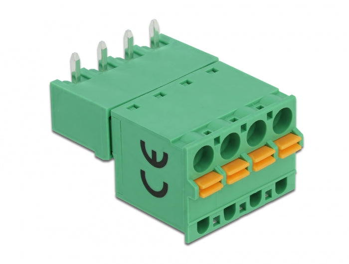 Delock Terminalblock Set für Platine 4 Pin 5,08 mm Rastermaß horizontal