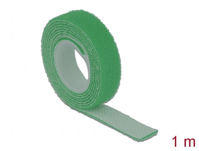 Delock Klettband auf Rolle L 1 m x B 13 mm grün
