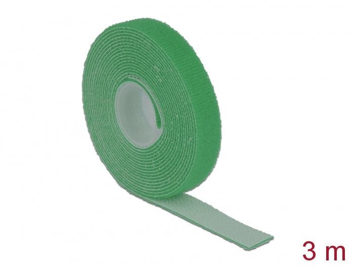 Delock Klettband auf Rolle L 3 m x B 13 mm grün