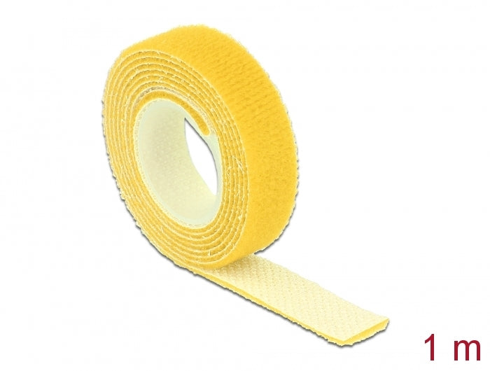 Delock Klettband auf Rolle L 1 m x B 13 mm gelb