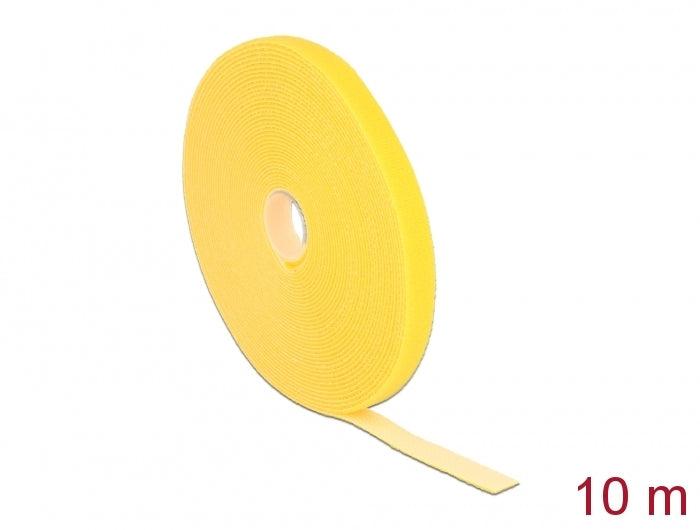 Delock Klettband auf Rolle L 10 m x B 13 mm gelb